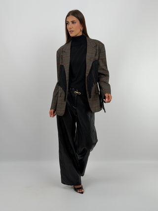 Blazer con Frange in Principe di Galles Lumina