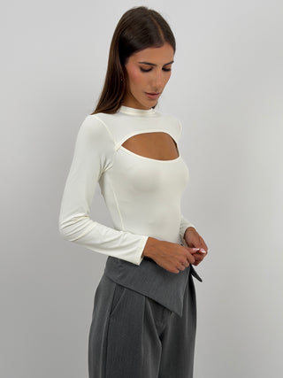 Body con Cut Out Bianco