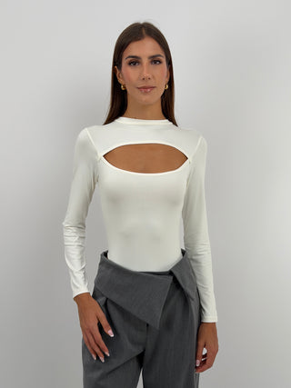 Body con Cut Out Bianco
