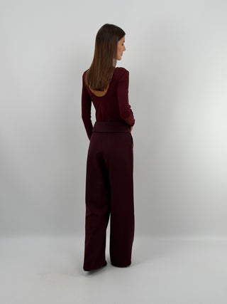 Body con Schiena Scoperta Bordeaux
