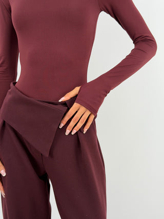 Body Collo Alto Bordeaux