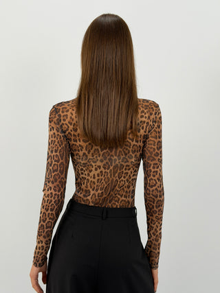 Body Lumina Leopardato in Tulle