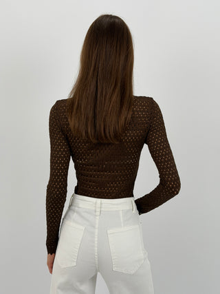 Body Traforato Marrone