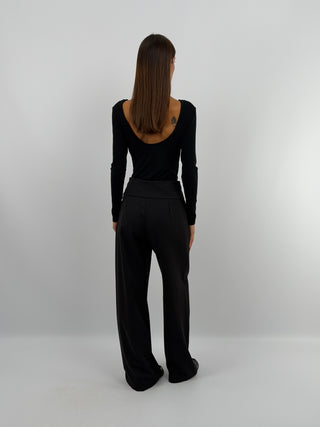 Body con Schiena Scoperta Nero