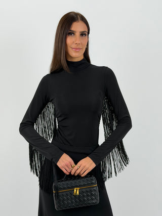 Body Lumina con Frange Nero