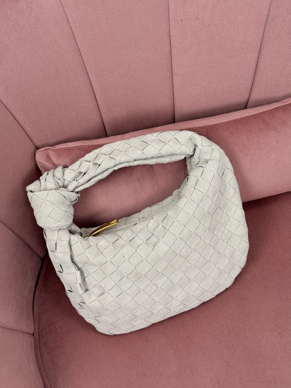 Borsa a Mano Knot Suede Beige