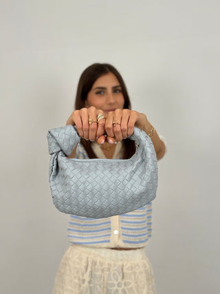 Borsa a Mano Knot Azzurra