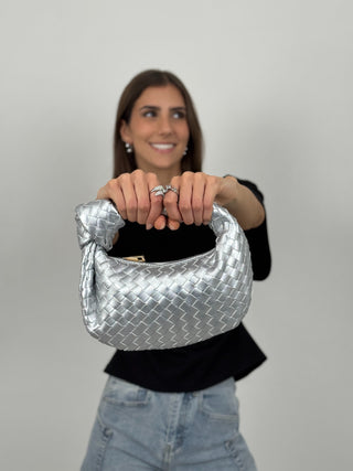 Borsa a Mano Knot Argento