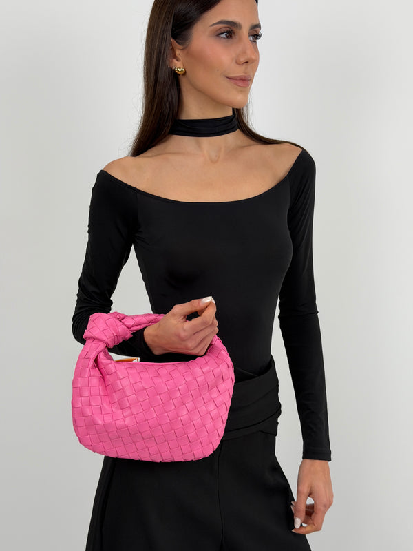 Borsa a Mano Knot Fucsia