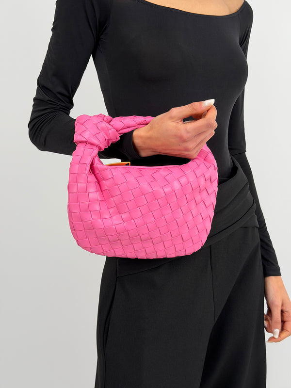 Borsa a Mano Knot Fucsia