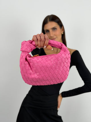 Borsa a Mano Knot Fucsia
