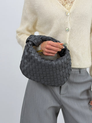 Borsa a Mano Knot Grigio Scuro