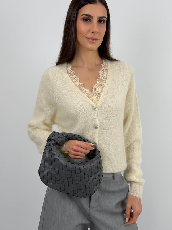 Borsa a Mano Knot Grigio Scuro