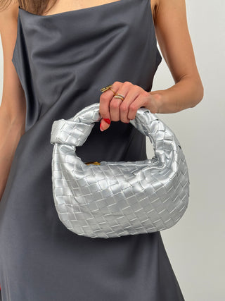 Borsa a Mano Knot Argento