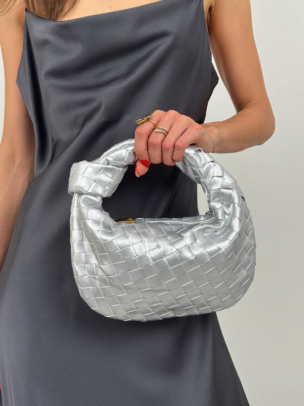Borsa a Mano Knot Argento