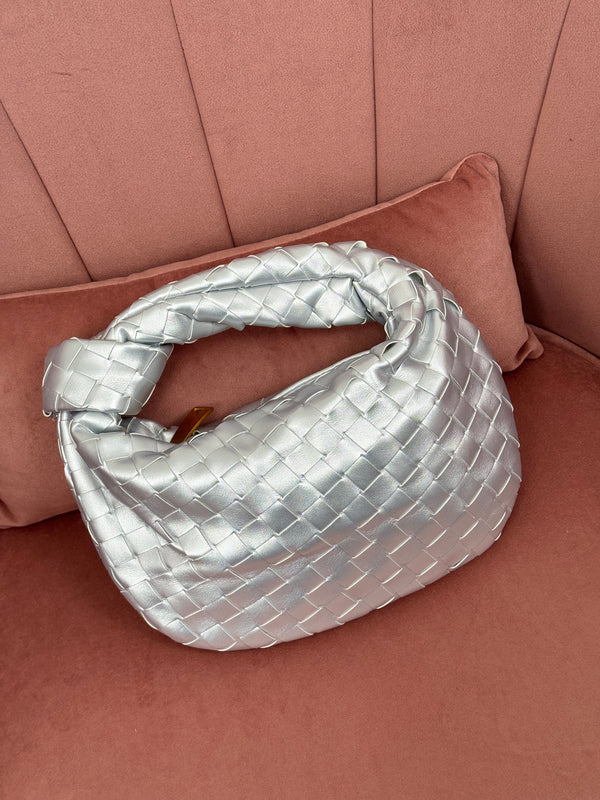 Borsa a Mano Knot Argento