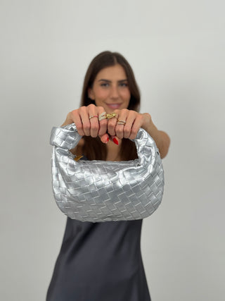 Borsa a Mano Knot Argento