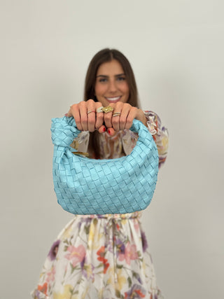 Borsa a Mano Knot Azzurra