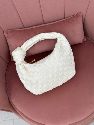 Borsa a Mano Knot Bianca