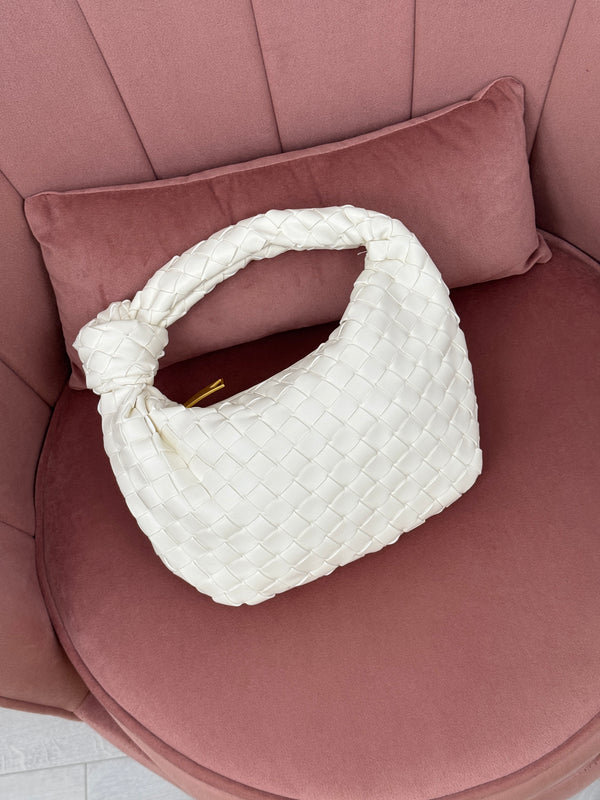 Borsa a Mano Knot Bianca