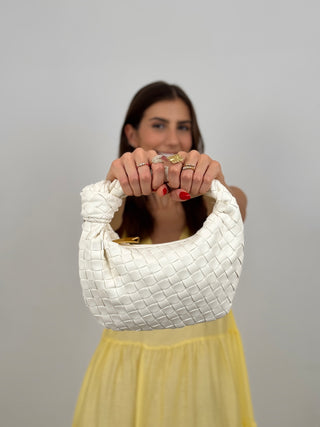 Borsa a Mano Knot Bianca