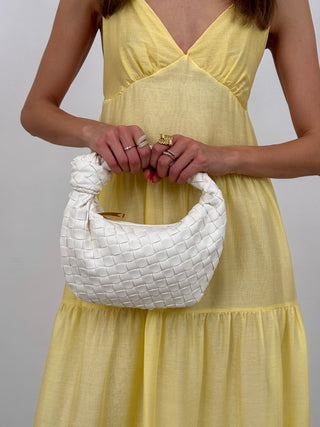 Borsa a Mano Knot Bianca