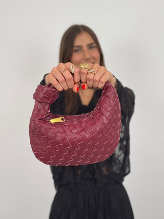 Borsa a Mano Knot Bordeaux