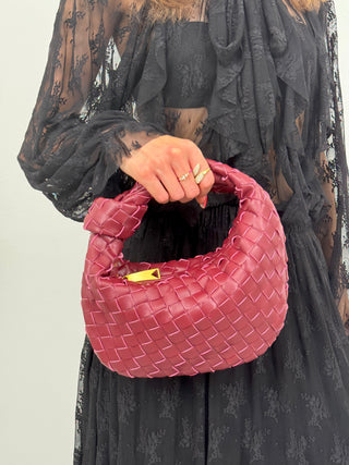 Borsa a Mano Knot Bordeaux