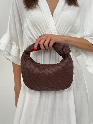 Borsa a Mano Knot Marrone