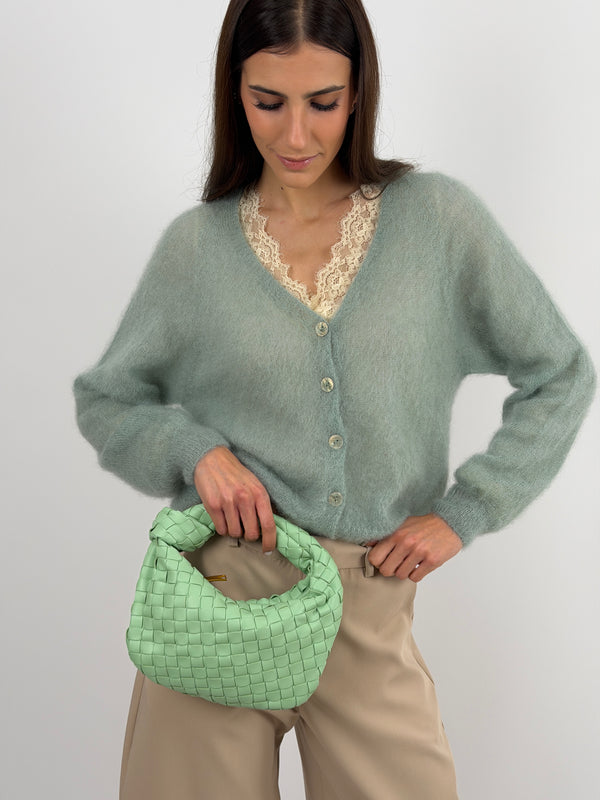 Borsa a Mano Knot Verde Menta