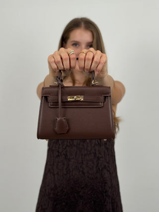 Borsa a Mano Grace Marrone