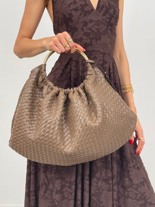 Petit sac à main taupe Cosmopolitan