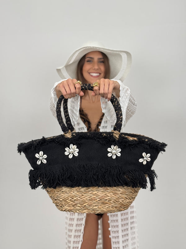 Borsa Intrecciata con Conchiglie