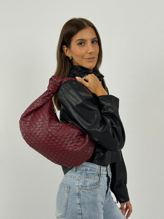 Borsa Knot Media Bordeaux