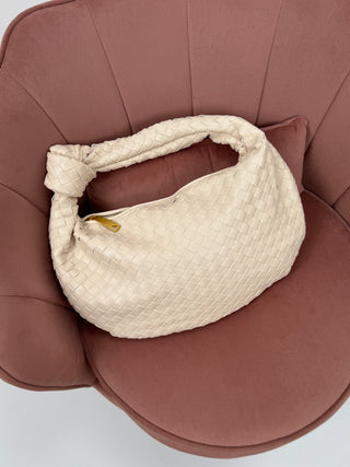 Borsa Knot Media Crema