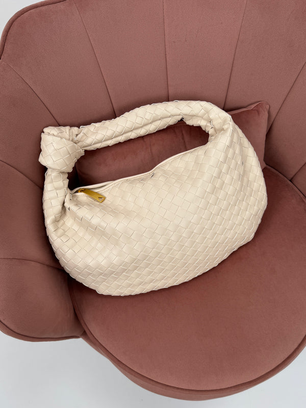 Borsa Knot Media Crema