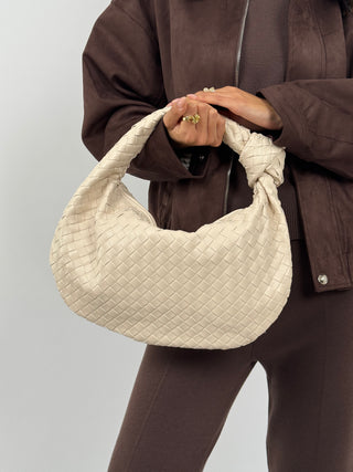 Borsa Knot Media Crema