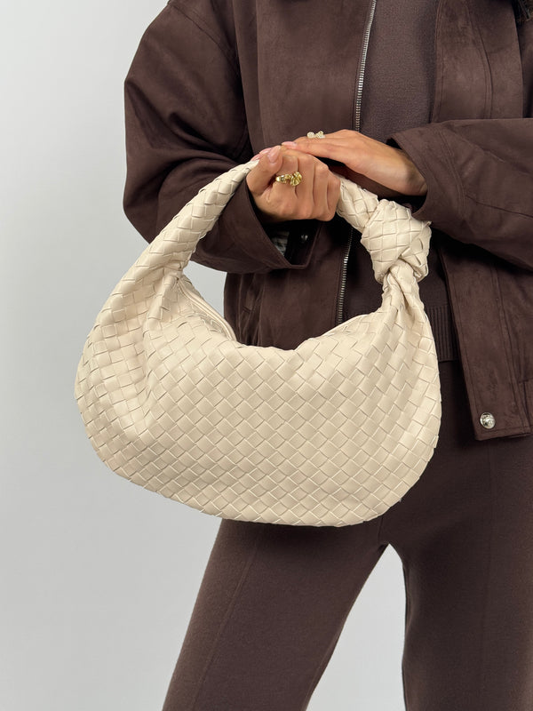 Borsa Knot Media Crema