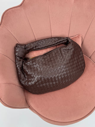 Borsa Knot Media Marrone