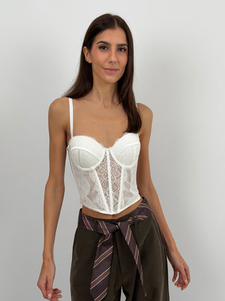 Corsetto in Pizzo Bianco