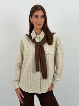 Camicia Effetto Maglione sulle Spalle