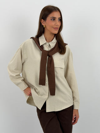 Camicia Effetto Maglione sulle Spalle