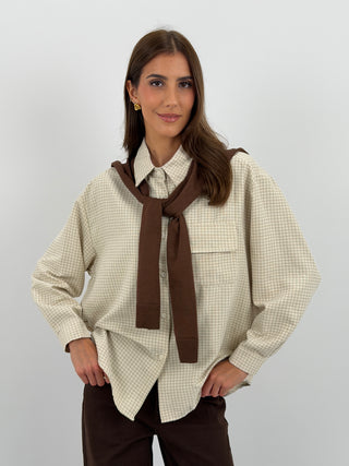 Camicia Effetto Maglione sulle Spalle
