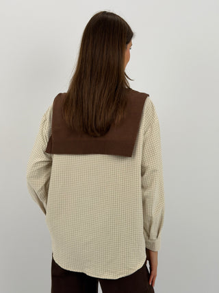 Camicia Effetto Maglione sulle Spalle