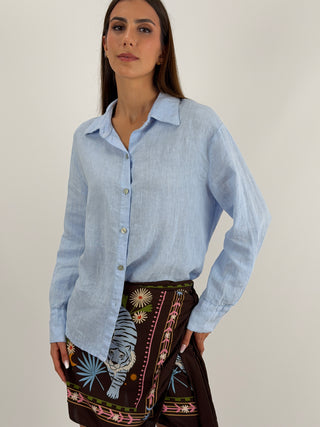 Camicia in Lino Azzurra