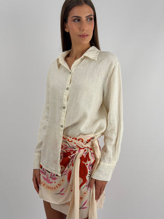 Camicia in Lino Bianca