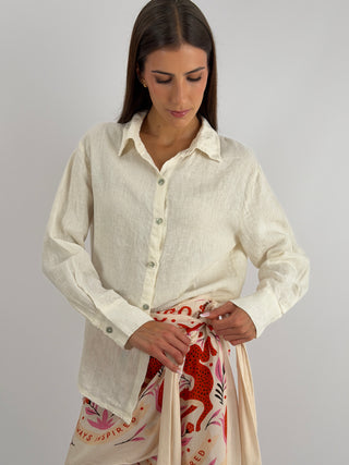 Camicia in Lino Bianca