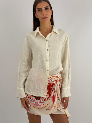 Camicia in Lino Bianca