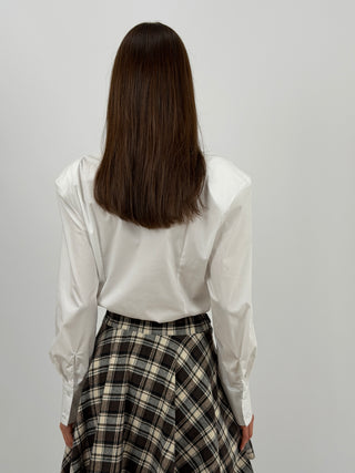 Camicia Lumina Avvitata con Spalline Bianca