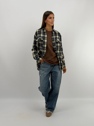 Camicia a Quadri Blu Lumina